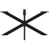 Noha jídelního stolu ve tvaru pavouka 150 x 78 x (72-73) cm ocel [4013116] (Barva Černá)