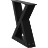 Nohy konferenčního stolku 2 ks 40 x (30-31,3) cm ocelové [4012680] (Barva Černá)