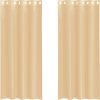 Voálové záclony s průchodkami 2 ks [4102074] (Barva Krémová)