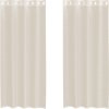 Voálové záclony s průchodkami 2 ks [4102074] (Barva Krémová)