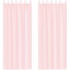 Voálové záclony s tyčovými kapsami 2 ks [4102190] (Barva Světle růžová)