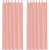 Voálové záclony s tyčovými kapsami 2 ks [4102190] (Barva Světle růžová)