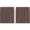 Voálové záclony s tyčovými kapsami 2 ks [4102171] (Barva Hnědá)