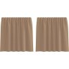Voálové záclony s tyčovými kapsami 2 ks [4102171] (Barva Hnědá)