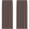 Voálové záclony s tyčovými kapsami 2 ks [4102173] (Barva Hnědá)