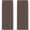 Voálové záclony se záložkou Top 2 ks [4102263] (Barva Hnědá)