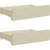 Zásuvky pod postel 2 ks kompozitní dřevo a umělá kůže [833924] (Barva Krémová)