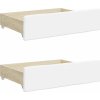 Zásuvky pod postel 2 ks kompozitní dřevo a umělá kůže [833924] (Barva Krémová)