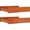 Zásuvky pod postel 2 ks masivní borové dřevo [847169] (Barva Voskově hnědá)