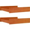 Zásuvky pod postel 2 ks masivní borové dřevo [847171] (Barva Voskově hnědá)
