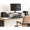 Stojan na monitor s úložným prostorem 70x27x15 cm [854679] (Barva Bílá)
