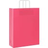Papírové sáčky 250 ks s uchy 32x12x42 cm [4101900] (Barva Růžová)