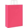 Papírové sáčky 250 ks s uchy 32x12x42 cm [4101900] (Barva Růžová)