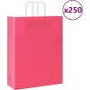 Papírové sáčky 250 ks s uchy 32x12x42 cm [4101900] (Barva Růžová)