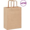 Papírové sáčky 250 ks s uchy 21x11x28 cm [4101811] (Barva Hnědá)
