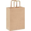 Papírové sáčky 250 ks s uchy 21x11x28 cm [4101811] (Barva Hnědá)