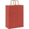 Papírové tašky 250 ks s uchy 26x12x35 cm [4101982] (Barva Červená)