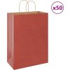 Papírové tašky 50 ks s uchy 32x17x44 cm [4101664] (Barva Růžová)