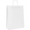 Papírové tašky 50 ks s uchy 32x12x42 cm [4101606] (Barva Bílá)