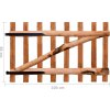 Zahradní branka impregnované lískové dřevo 100 x 60 cm [142594] (Barva Hnědá)