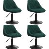 Otočné jídelní židle 4 ks samet [3088794] (Barva Tmavě zelená)