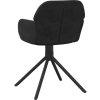 Otočné jídelní židle 2 ks samet [344746] (Barva Černá)
