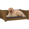 Pelíšek pro psy 75,5 x 55,5 x 28 cm masivní borovice [821452] (Barva Přírodní)