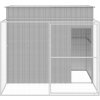 Psí bouda s výběhem 214x253x181 cm pozinkovaná ocel [3189125] (Barva Světle šedá)
