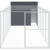 Psí bouda s výběhem 214x661x181 cm pozinkovaná ocel [3189133] (Barva Antracitová)