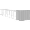 Psí bouda s výběhem 214 x 1 069 x 181 cm ocel [3189141] (Barva Světle šedá)