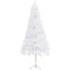 Rohový umělý vánoční stromek 240 cm PVC [329171] (Barva Bílá)