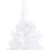 Rohový umělý vánoční stromek 240 cm PVC [329171] (Barva Bílá)