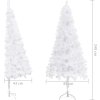 Rohový umělý vánoční stromek 240 cm PVC [329171] (Barva Bílá)