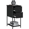 Noční stolek 32 x 42 x 70 cm kompozitní dřevo [826093] (Barva Černá)