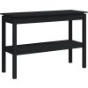 Konzolový stolek 110 x 40 x 75 cm masivní borové dřevo [814303] (Barva Černá)