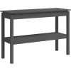 Konzolový stolek 110 x 40 x 75 cm masivní borové dřevo [814303] (Barva Černá)
