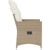 Polohovací zahradní křeslo s poduškami polyratan [365639] (Barva Hnědá a krémová)