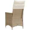 Polohovací zahradní křeslo s poduškami polyratan [365639] (Barva Hnědá a krémová)