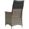 Polohovací zahradní křeslo s poduškami polyratan [365639] (Barva Hnědá a krémová)