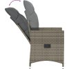 Polohovací zahradní křeslo s poduškami polyratan [365639] (Barva Hnědá a krémová)