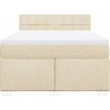 Box spring postel s matrací 140 x 200 cm textil [3285914] (Barva Tmavě hnědá)