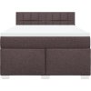 Box spring postel s matrací 140 x 200 cm textil [3285914] (Barva Tmavě hnědá)