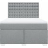 Box spring postel s matrací 140 x 200 cm textil [3290529] (Barva Taupe)
