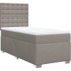 Box spring postel s matrací 90x190 cm textil [3290358] (Barva Tmavě šedá)