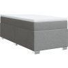 Box spring postel s matrací 90x190 cm textil [3285096] (Barva Tmavě šedá)