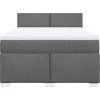 Box spring postel s matrací 140x200 cm textil [3285909] (Barva Krémová)