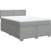 Box spring postel s matrací 140x200 cm textil [3285909] (Barva Krémová)