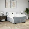 Box spring postel s matrací 140x200 cm textil [3285909] (Barva Krémová)