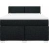 Box spring postel s matrací 140x200 cm textil [3285909] (Barva Krémová)