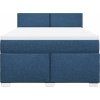 Box spring postel s matrací 140x200 cm textil [3285909] (Barva Krémová)